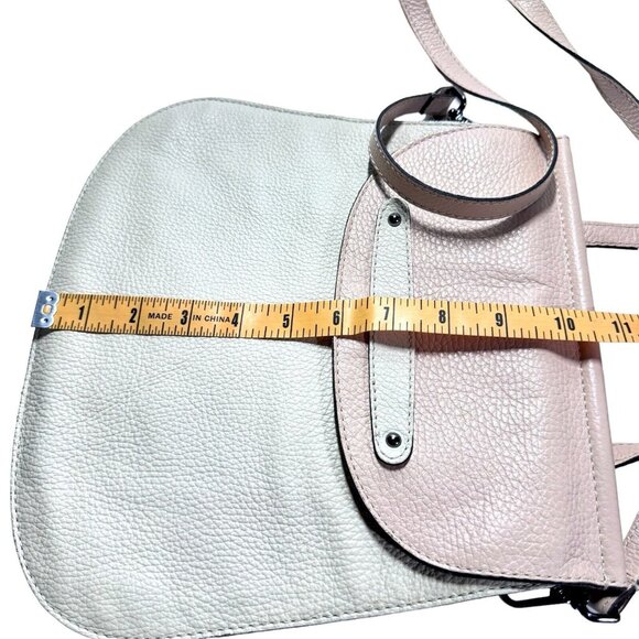 Vittoria Napoli Crossbody Bag Pebble Leather Blush Taupe Satchel Adjustable Gift - Picture 4 of 11